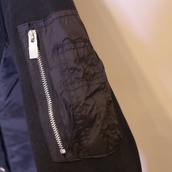 Zara Man Black Bomber Jacket Sz S - Picture 6 of 7